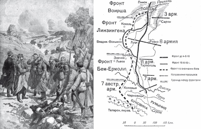 Брусиловский прорыв карта. Брусиловский 1916. История России боевые действия в 1916 г, Брусиловский прорыв. Брусиловский прорыв на исторической карте.