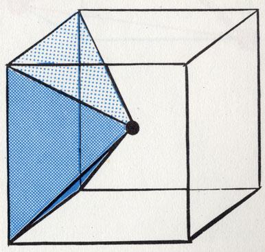 6 пирамид в кубе. Куб из 6 пирамид. Пирамида вписанная в куб. Куб состоит из пирамид. Разделит куб на 6 пирамид.