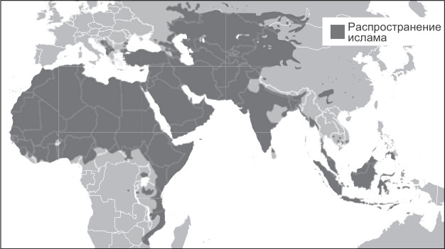 Районы распространения ислама. Карта распространения Ислама. Распространение Ислама. География распространения Ислама.