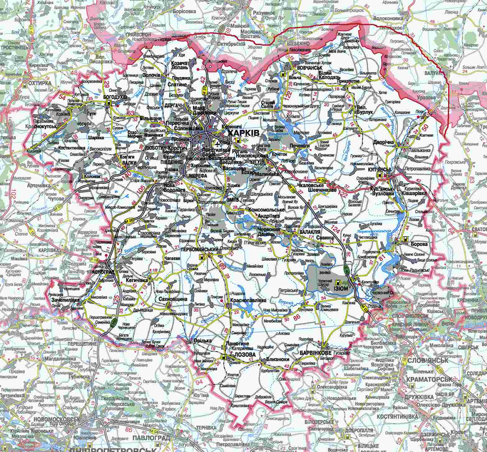 Харьковская обл. Карта Харьковской области подробная. Харьковская область на карте Украины. Карта Харькова и области. Карта Харьковской обл.